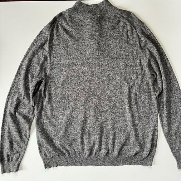 Nordstrom Men’s Shop Cotton Cashmere Heathered Quarter Zip - Picture 6 of 6